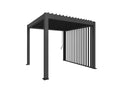 Paroi latérale à lamelles pour pergola 3m gris