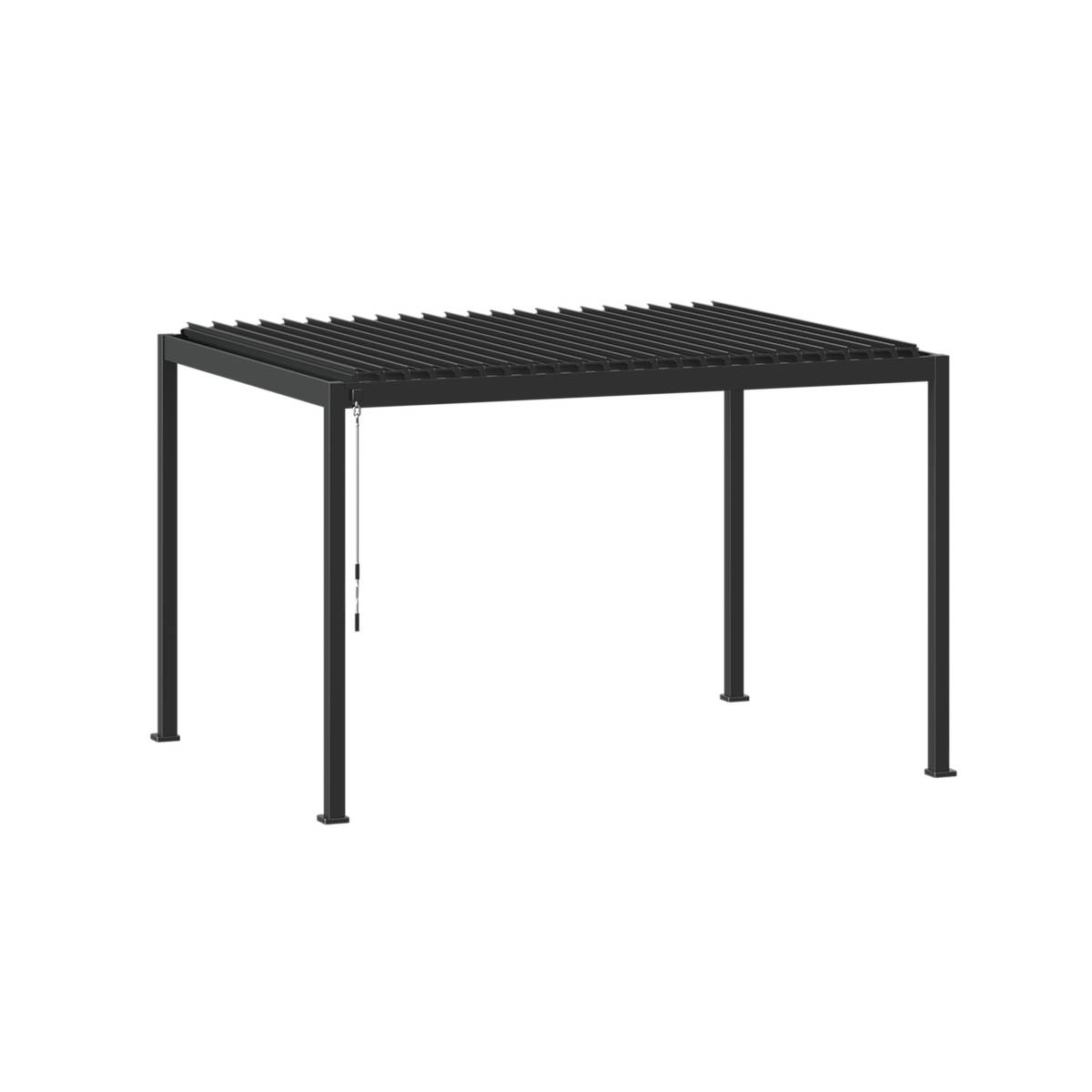 Pergola bioclimatique EVORA Graphite 4 x 3 m