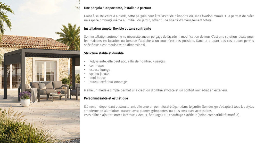 Pergola bioclimatique rétractable Gris 4 x 3 m