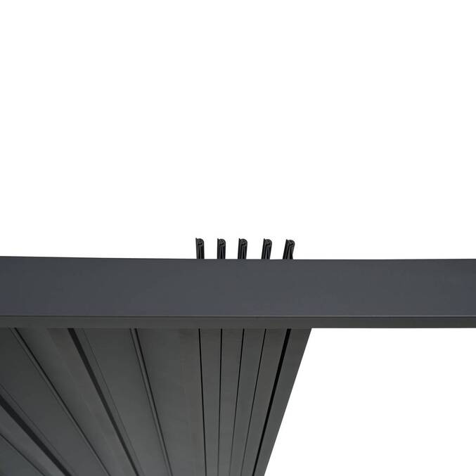 Pergola bioclimatique rétractable Gris 4 x 3 m