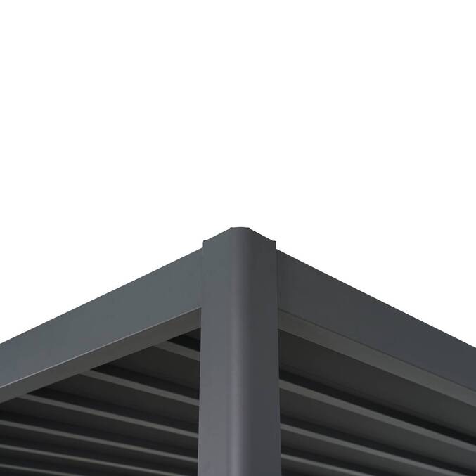 Pergola bioclimatique rétractable Gris 4 x 3 m