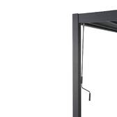 Pergola bioclimatique rétractable Gris 4 x 3 m