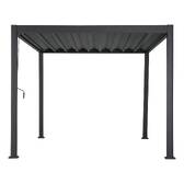 Pergola bioclimatique rétractable Gris 4 x 3 m