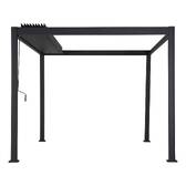Pergola bioclimatique rétractable Gris 4 x 3 m